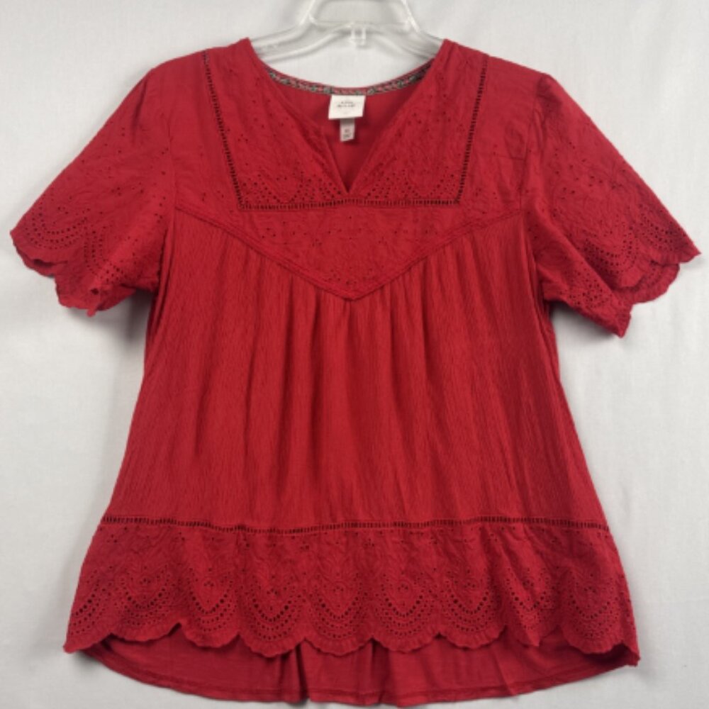 Knox Rose Vibrant Red Blouse